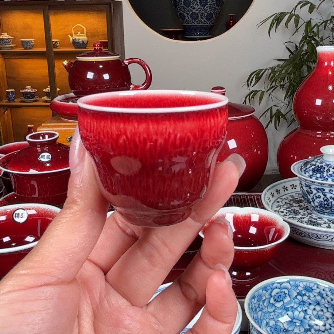 杯闻轩坊原矿郎红 精美葫芦杯