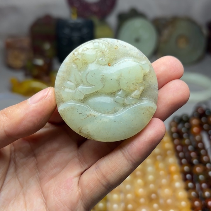 白玉菩提吊坠———