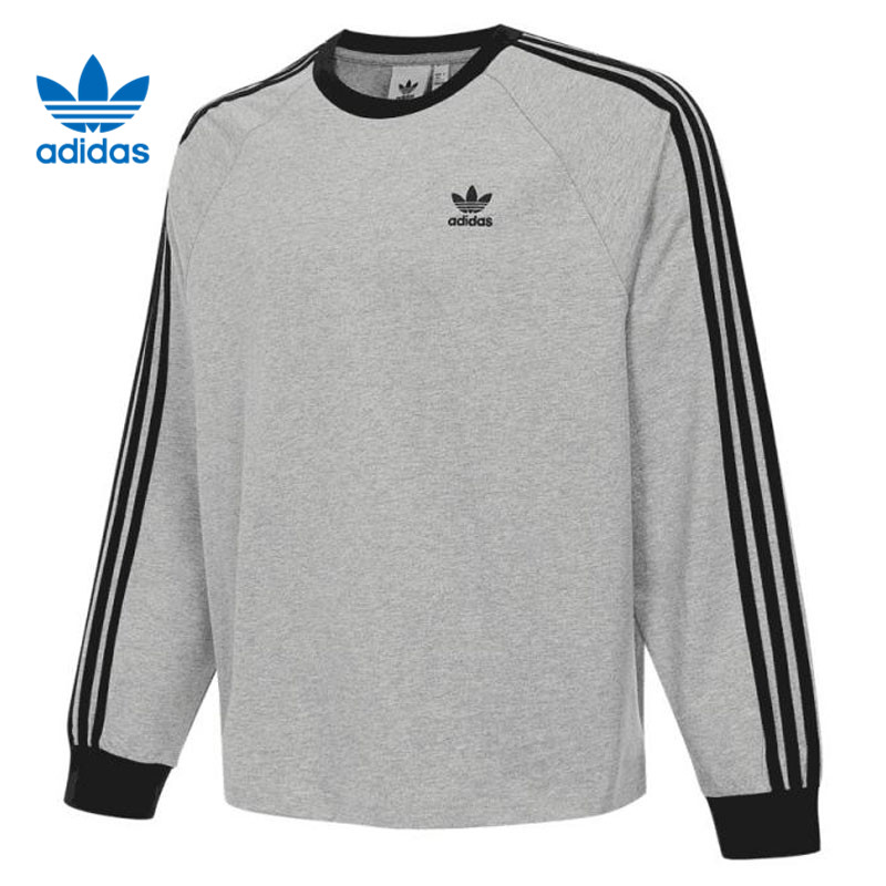 太SHadidas阿迪达斯三叶草男子运动休闲长袖T恤KE5826