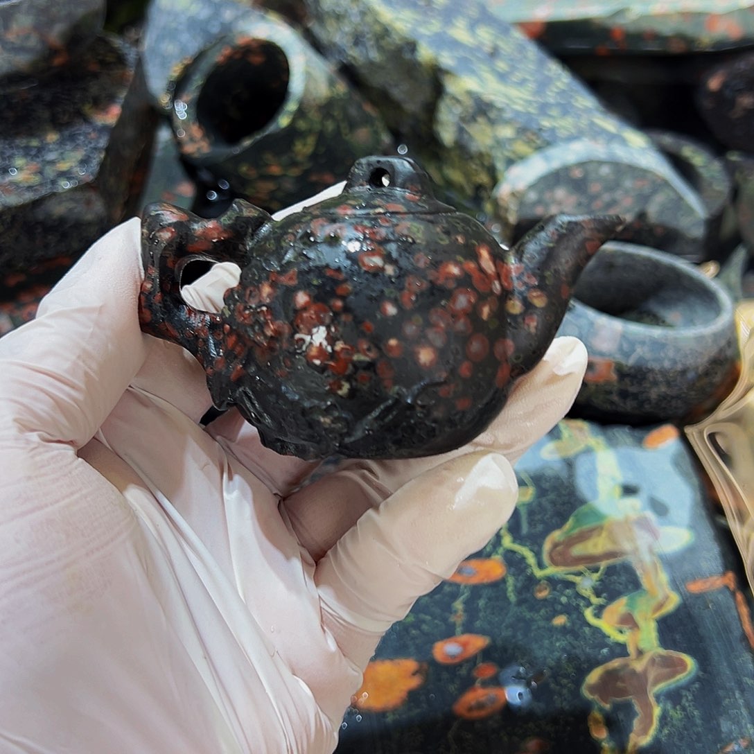 梅花玉鱼缸石茶周边微瑕不退不换