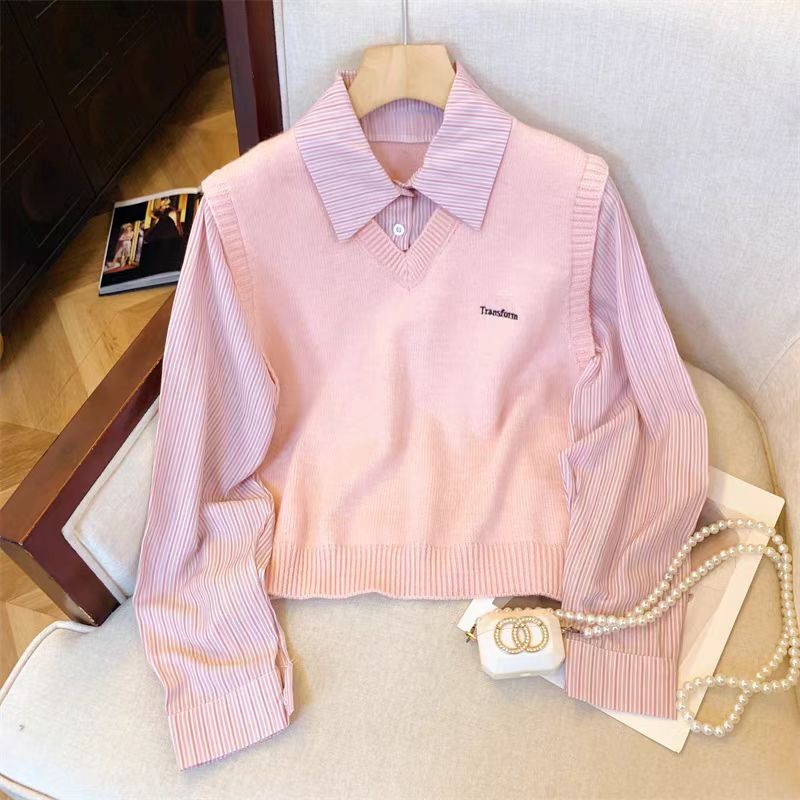 编码（101-200）下单纾儿女装娃娃领泡泡袖时尚韩版设计感衬衣