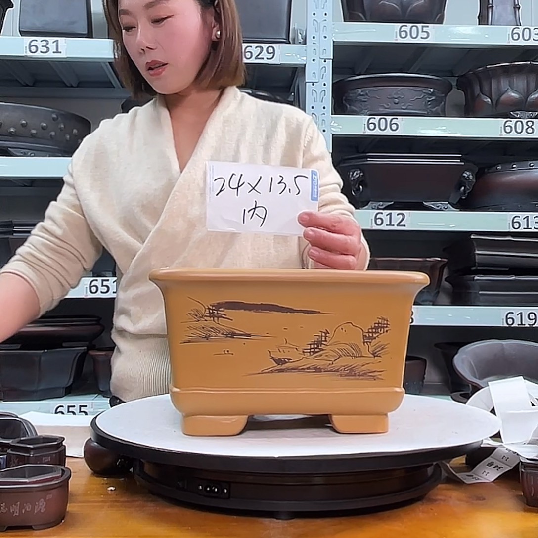 紫砂花盆宜兴紫砂8号