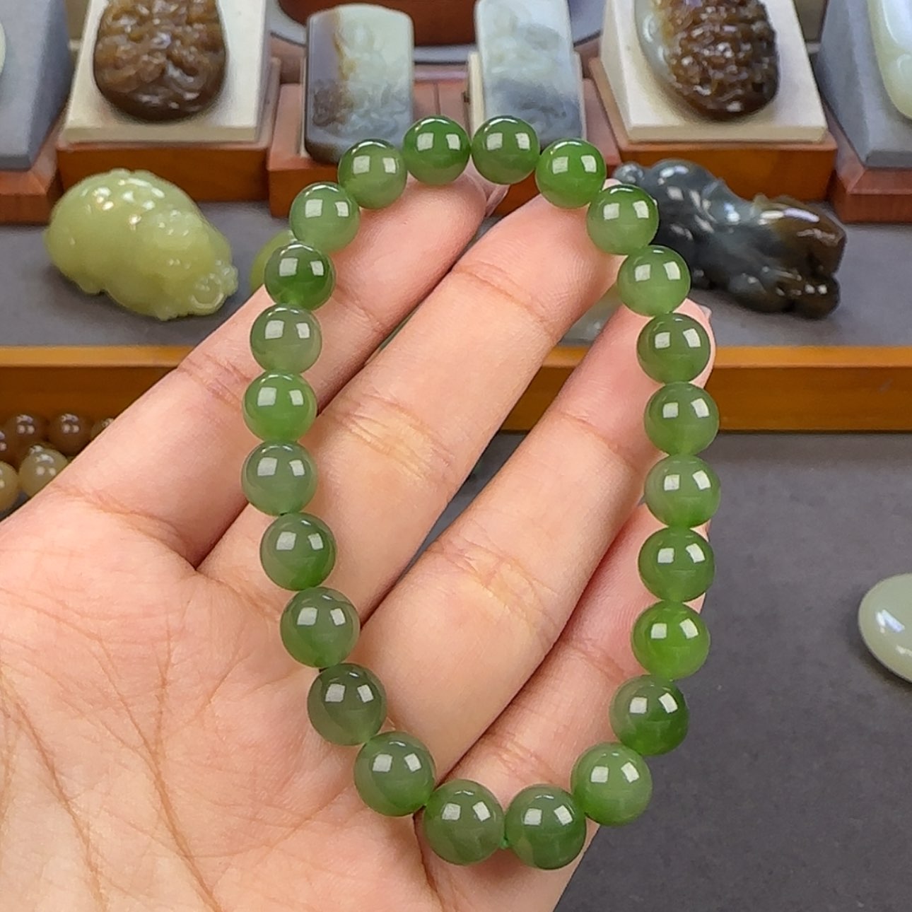 【闪购商品】手链未镶嵌和田玉（碧玉）