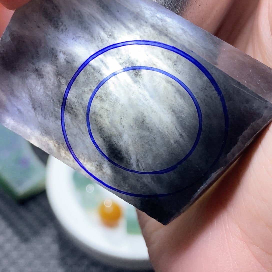 定制翡翠未镶嵌碳***物戒圈