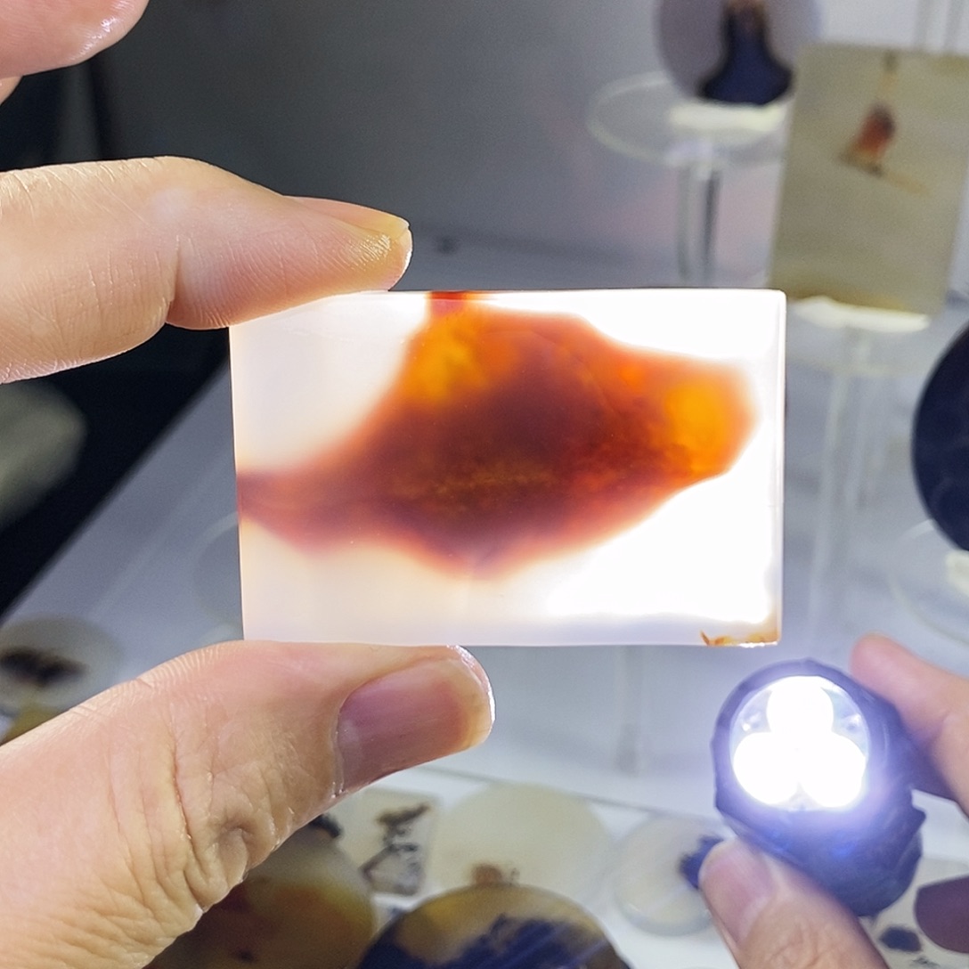 合成碳硅石非金属时尚图纹画面石饰品