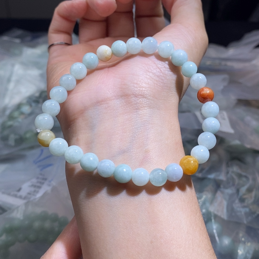 未镶嵌手串翡翠珠链