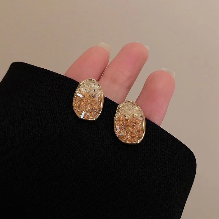 不规则渐变亚克力耳钉复古时尚耳环耳饰女XC939