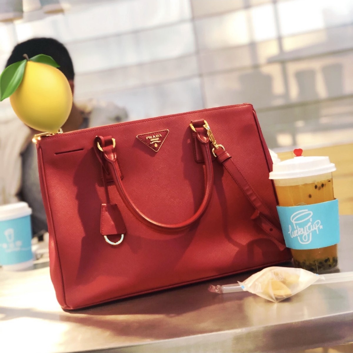 95新 Prada/普拉达 普拉达 红色杀手包 25110040-02