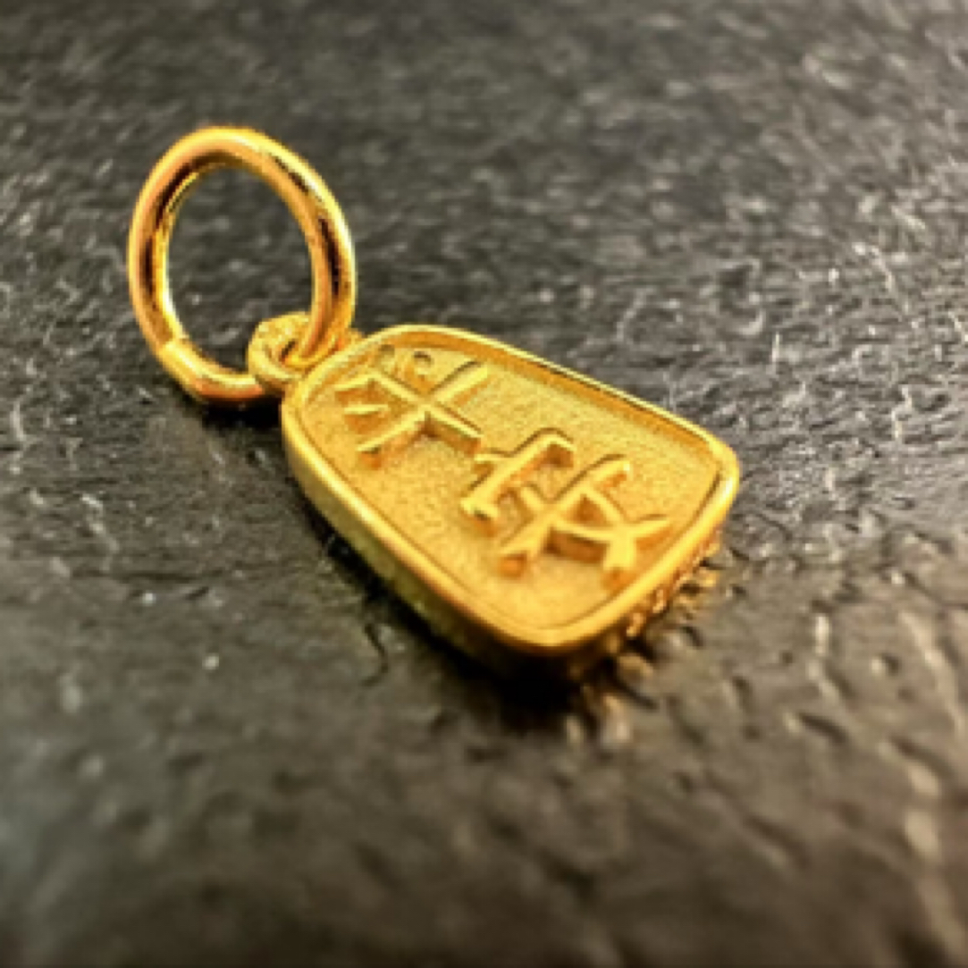 925银银制品 平安侧挂配饰一个6*9mm