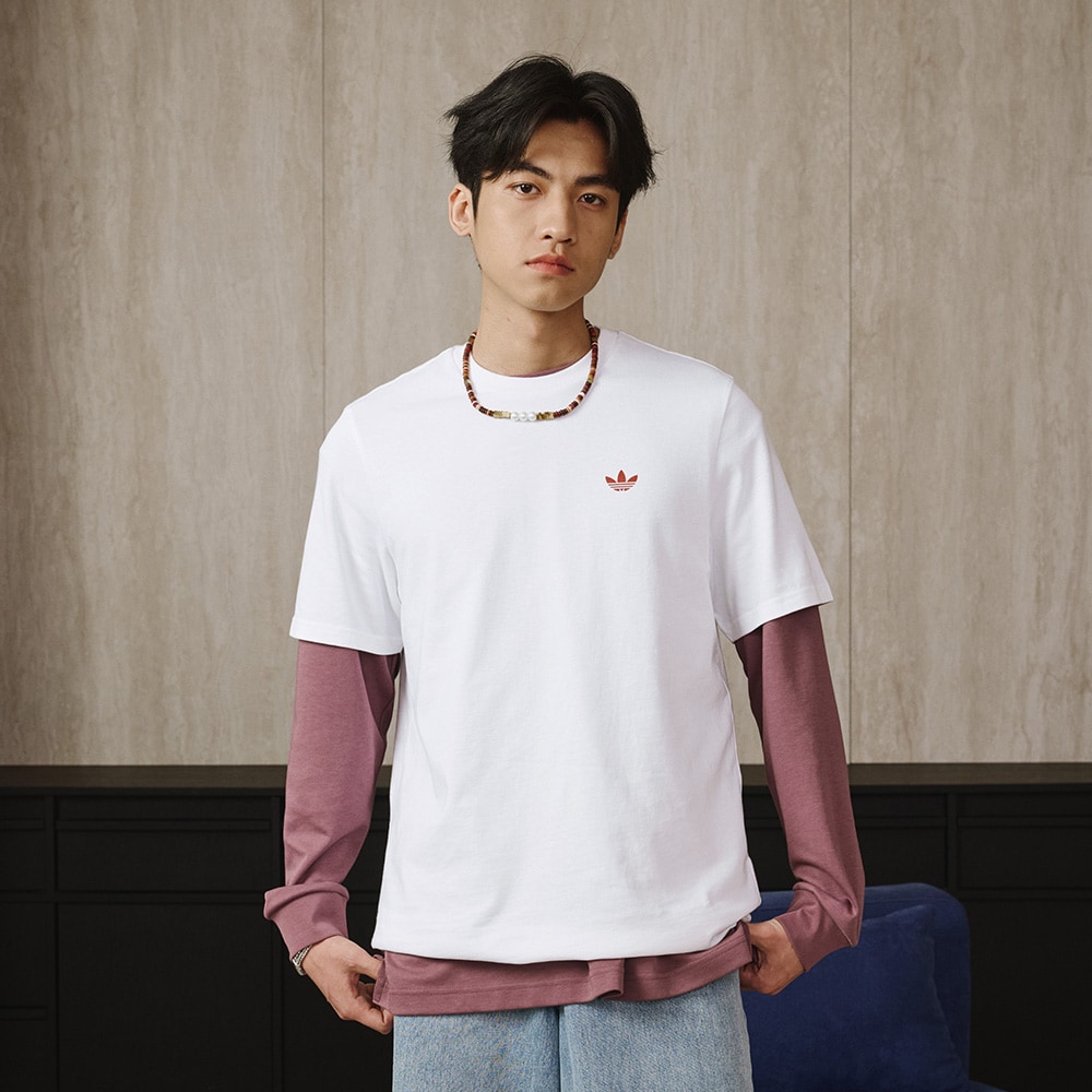 adidas/阿迪达斯三叶草4.0 白色时尚经典情侣短袖圆领T恤JD2796