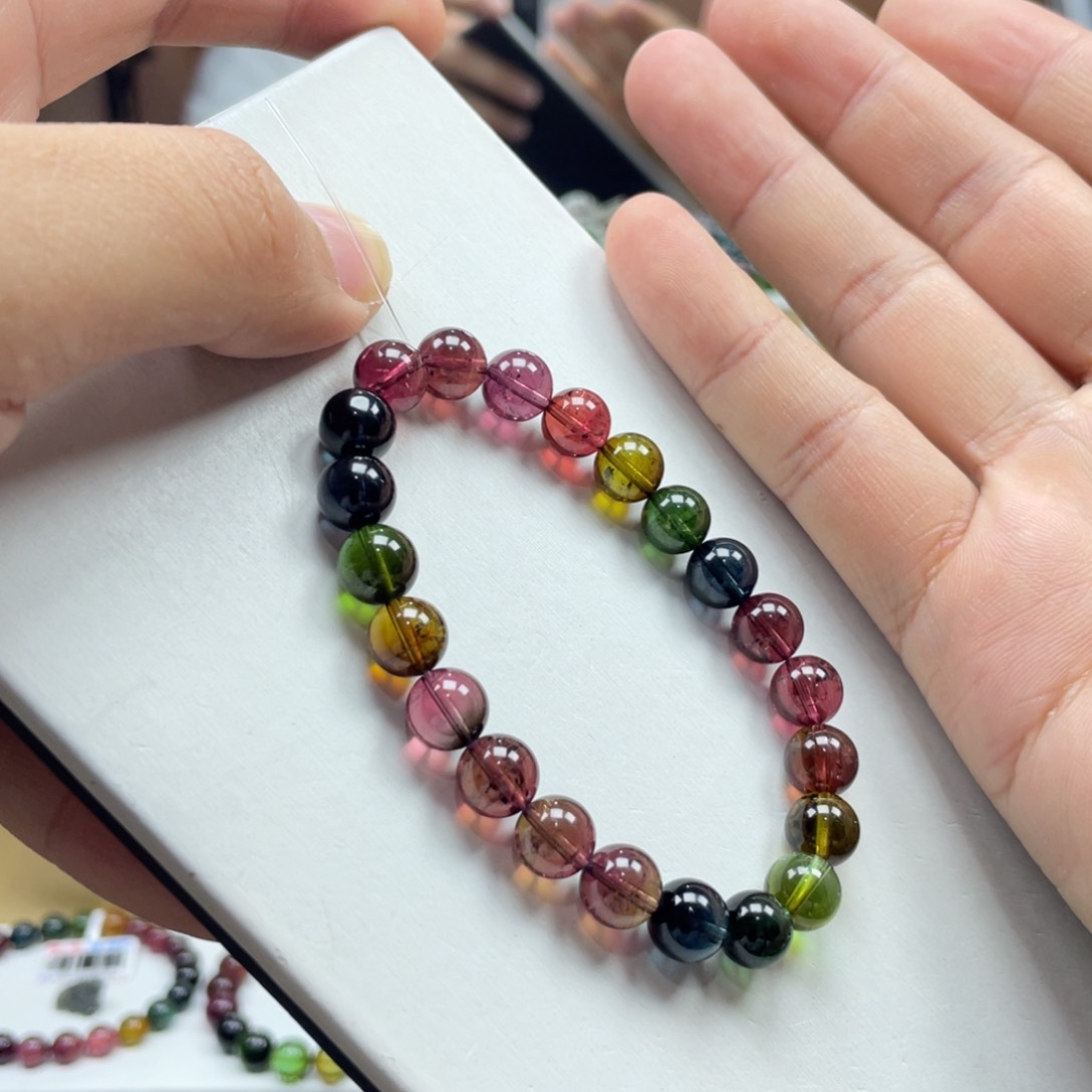 碧玺手串未镶嵌8.5mm.mmmmmmmm