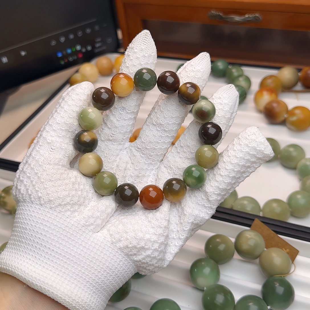 菩提根/象牙果手串卡15皮蛋玉化默认微瑕