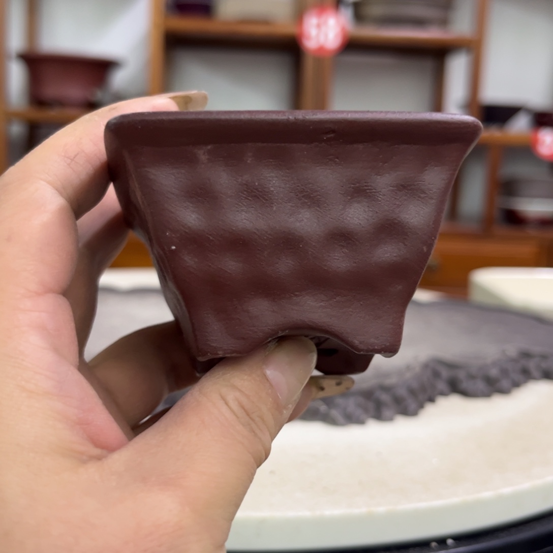 紫砂花盆瑕疵4-7。。
