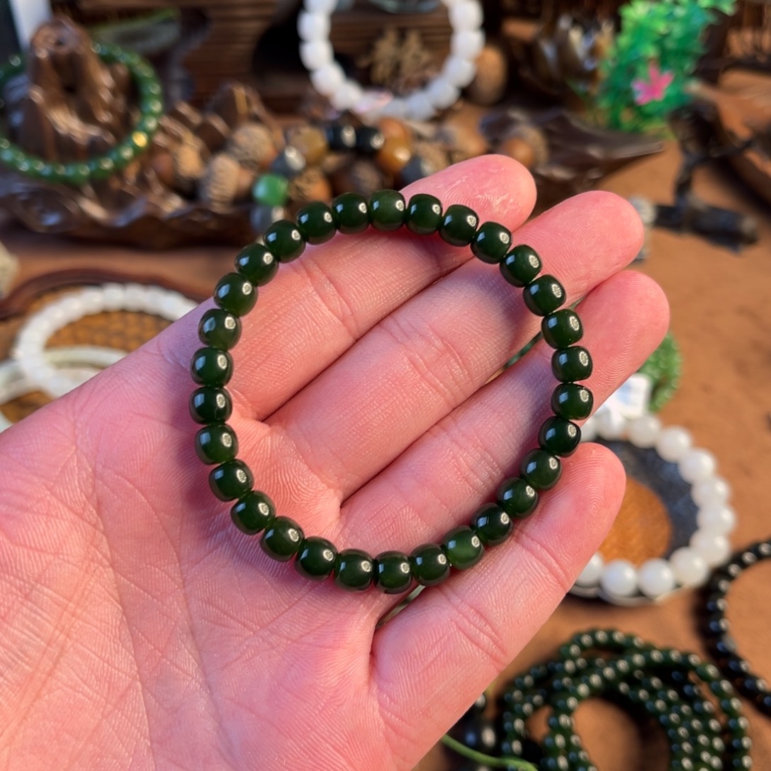 和田玉未镶嵌手链