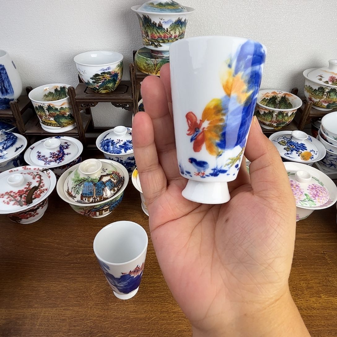 忠意堂釉下彩公鸡