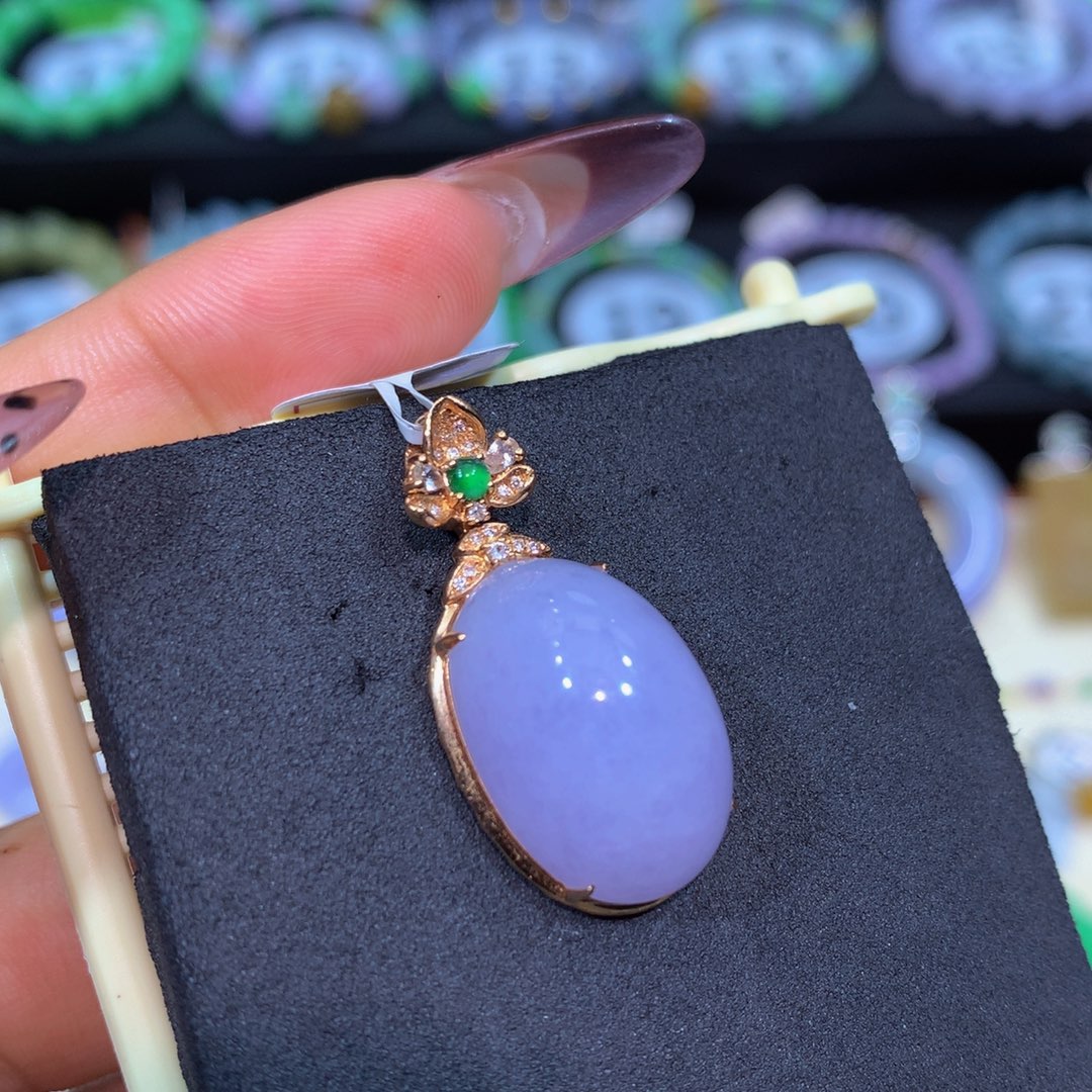 翡翠18K金镶嵌手链