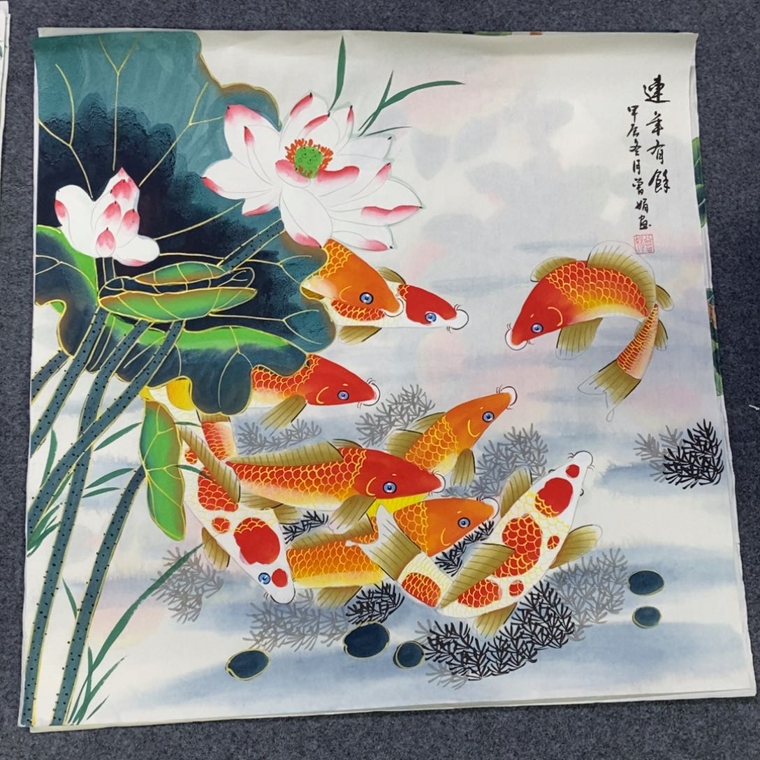 国画尺寸68✖️68手绘国画