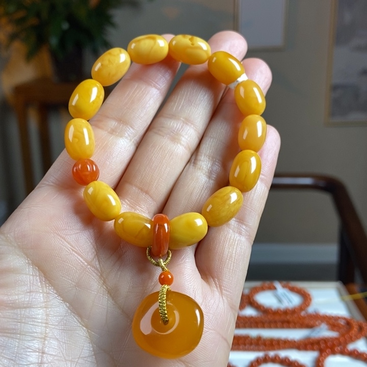 琥珀手链未镶嵌蜜蜡手串9