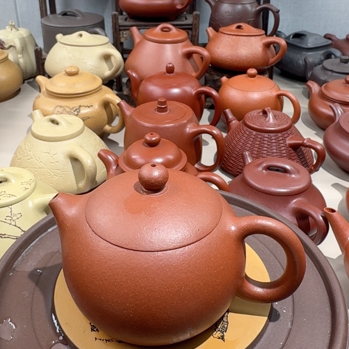 紫砂茶壶水精挑降坡泥料西施全手