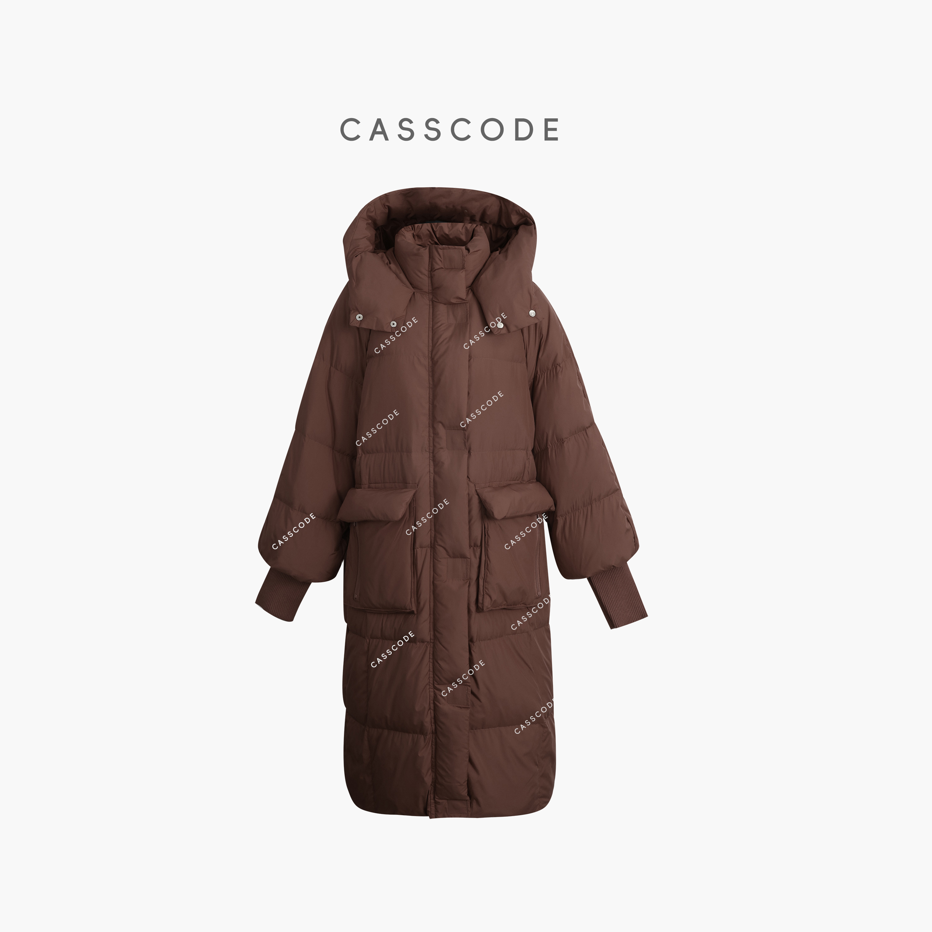 大口袋款连帽时尚百搭蓬松加厚羽绒服811