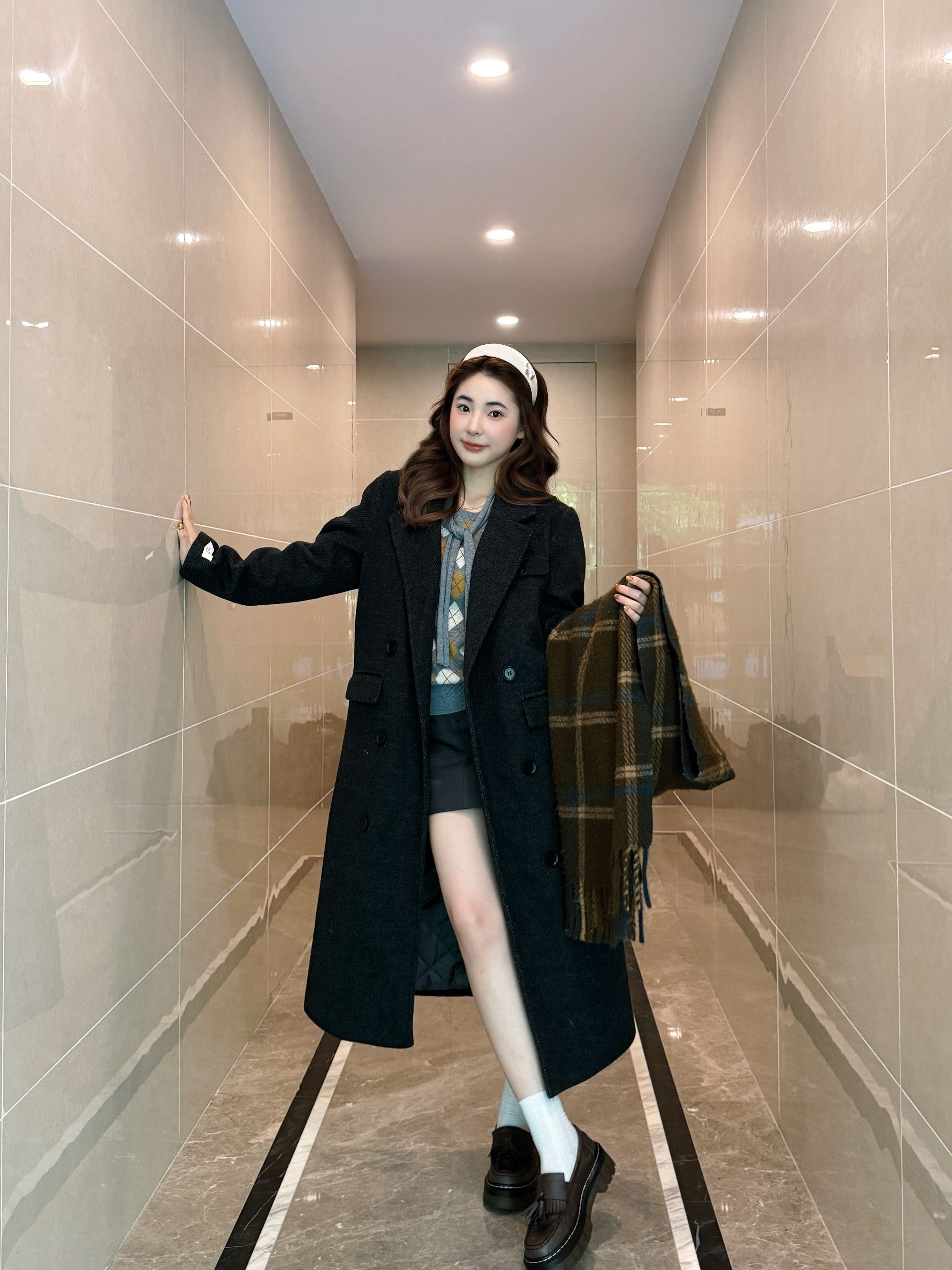 【南法旧事】斜纹面料加棉加厚韩版宽松·通勤气质羊毛大衣长款222