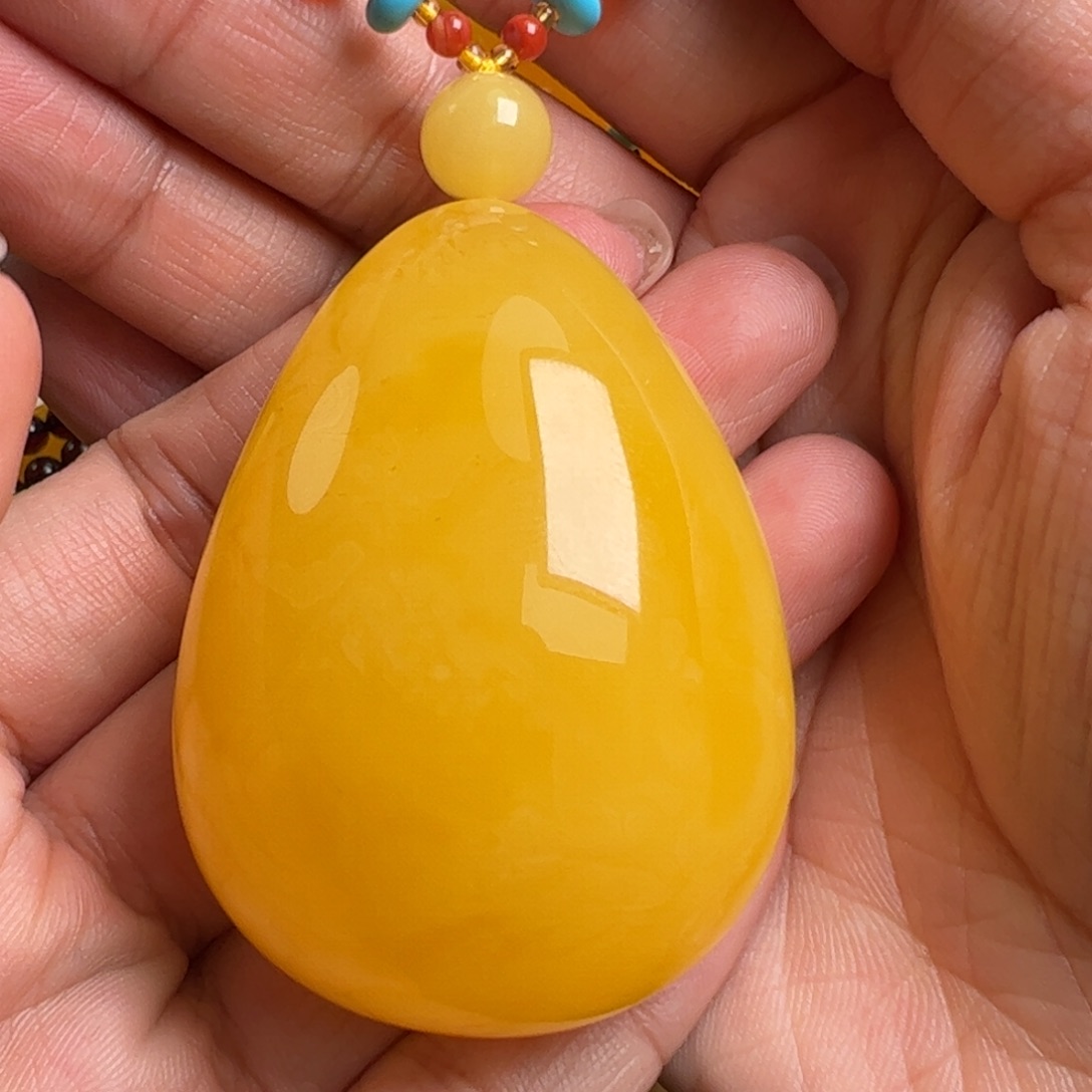 蜜蜡毛衣链未镶嵌无优化