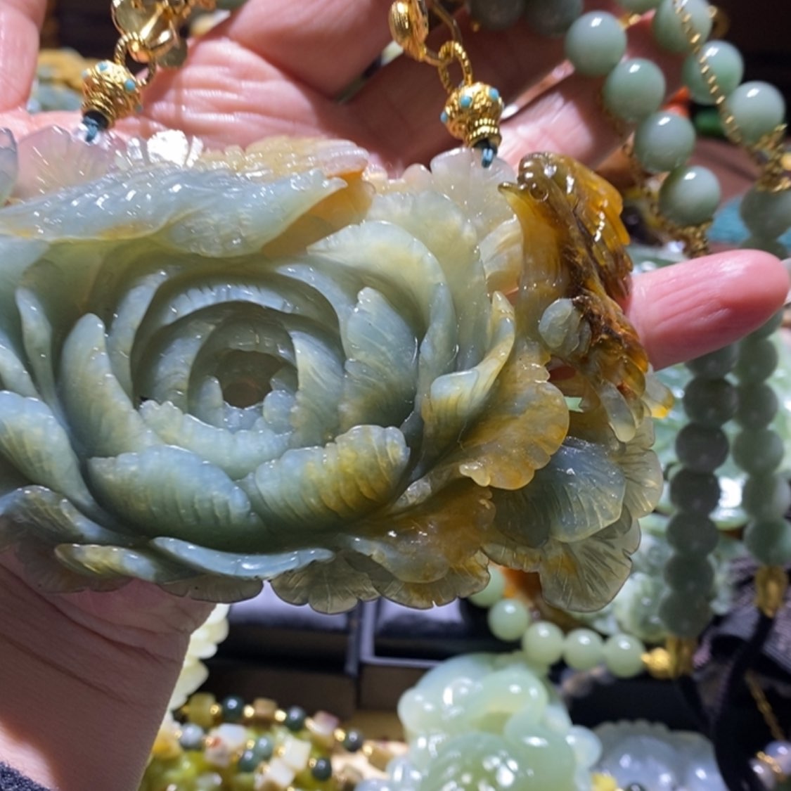 【闪购商品】岫玉毛衣链未镶嵌