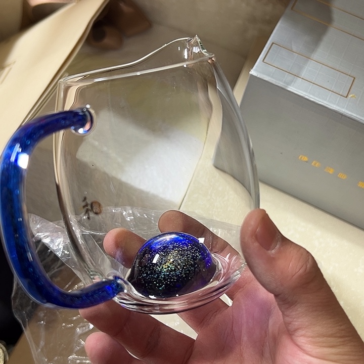 孤品 澄然斑斓公道杯 