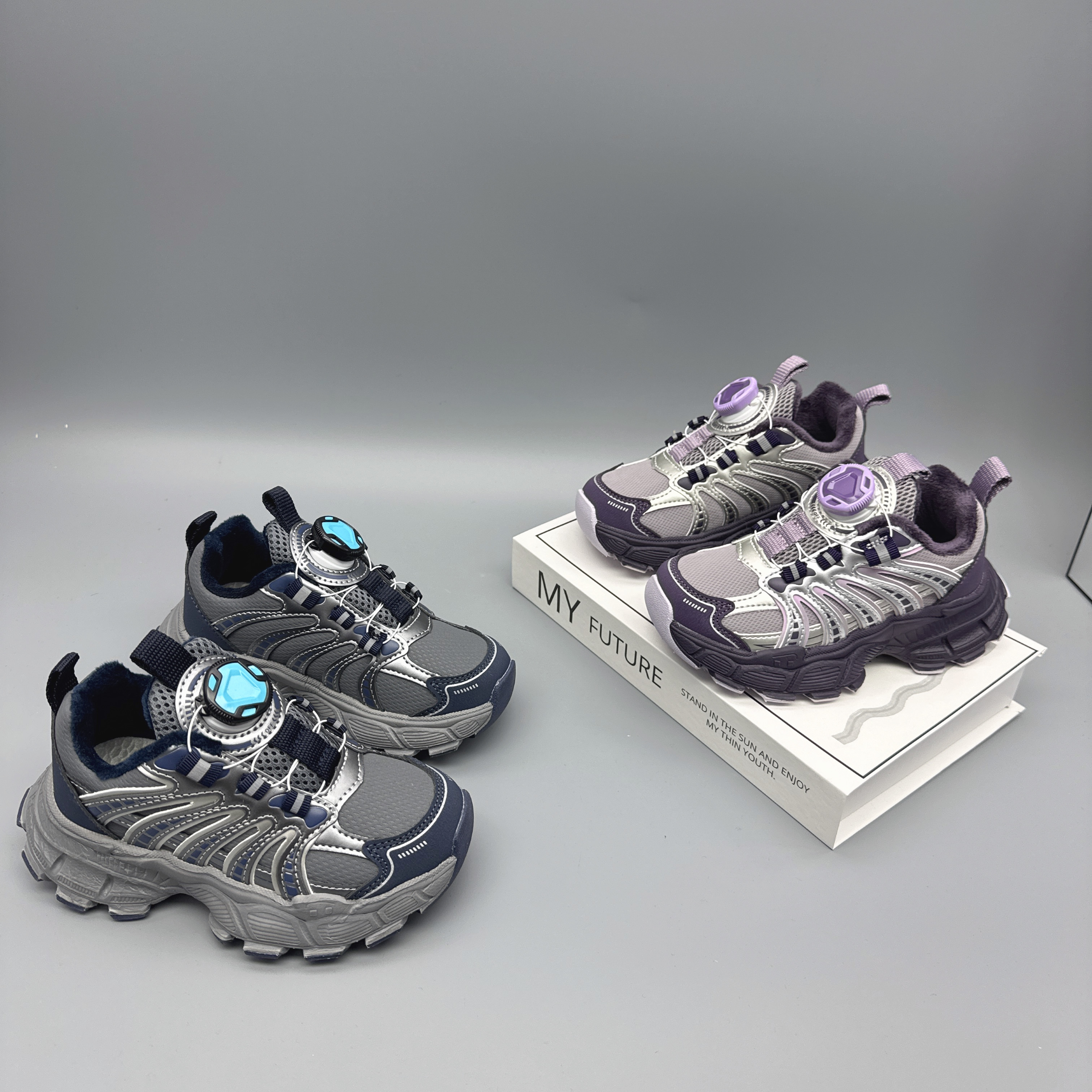 富宝龙二棉老爹鞋男童韩版潮款休闲鞋女童软底舒适跑步鞋 067