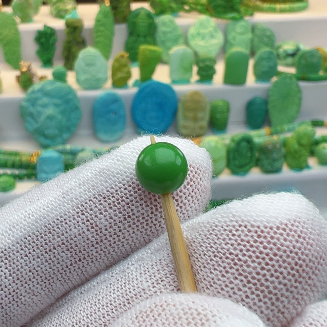 绿松石未镶嵌绿松石.主播何丽