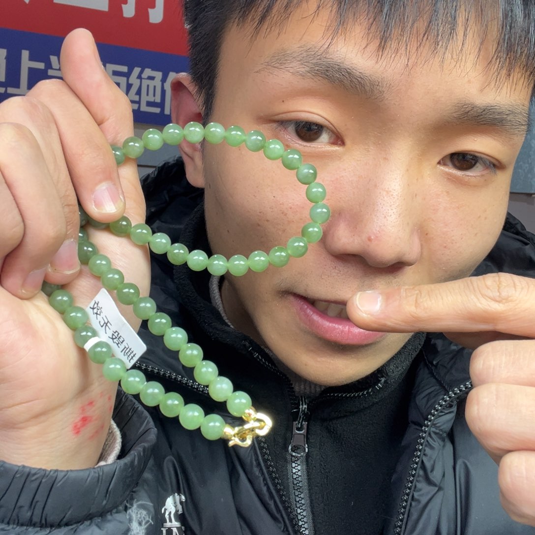 和田玉颈饰未镶嵌多样性俄罗斯碧玉项链卡8货头