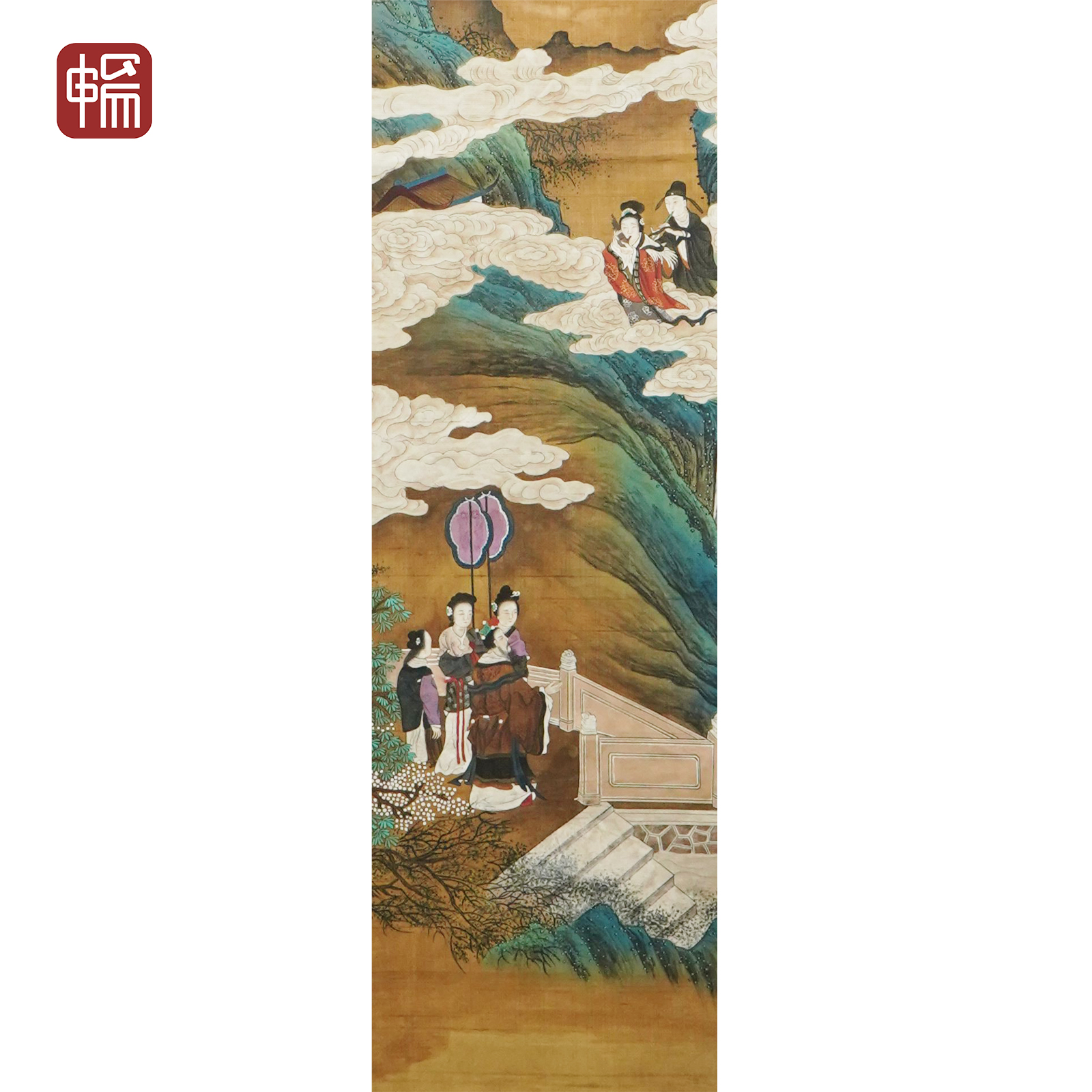 JZ018 明代《遇仙图》84*30（2.26）绢本立轴 YM