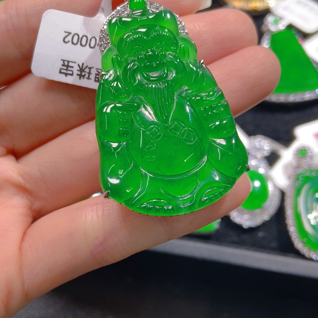 翡翠吊坠(不含链)银S925镶嵌