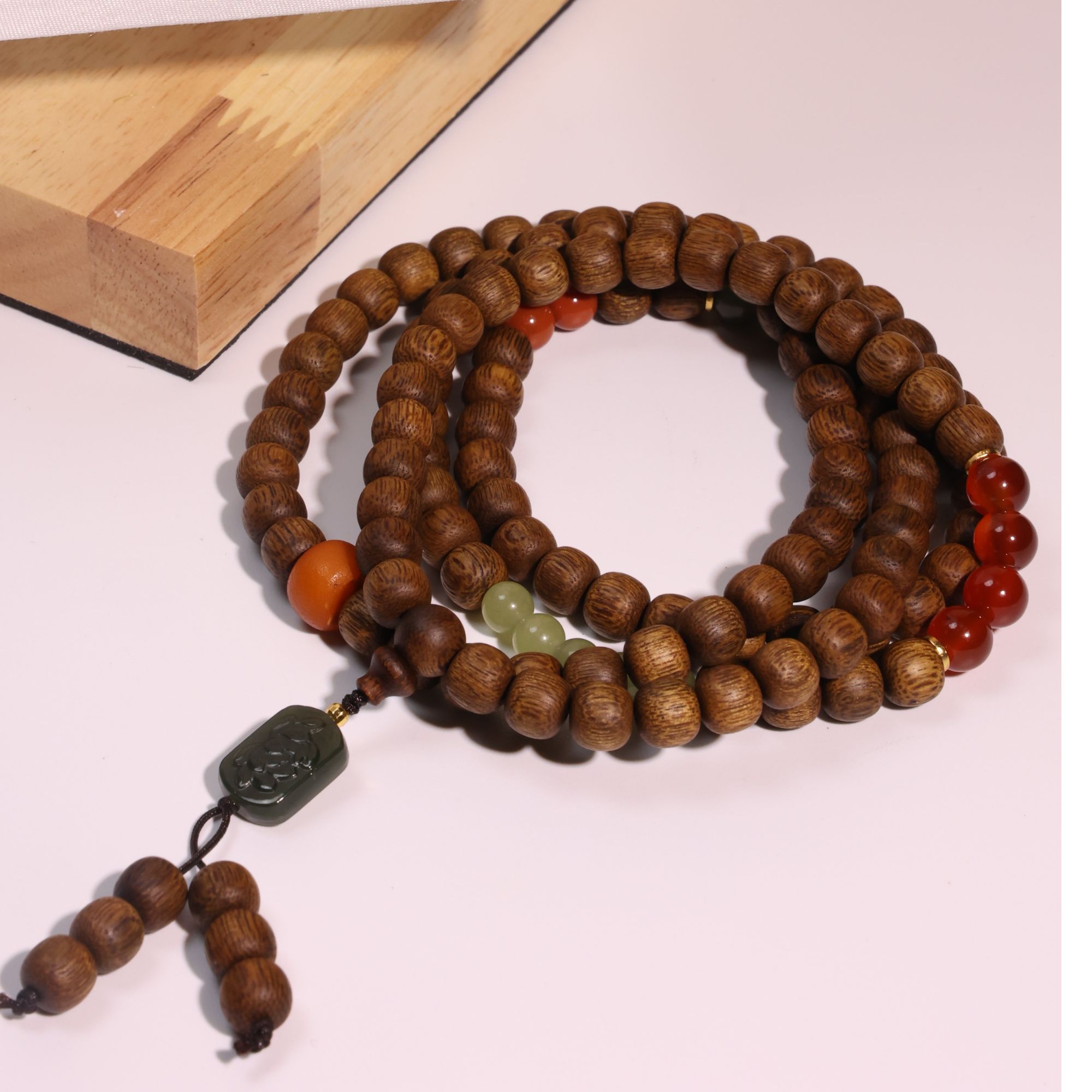 沉香富国岛沉香8mm规格多圈圆珠手串2151