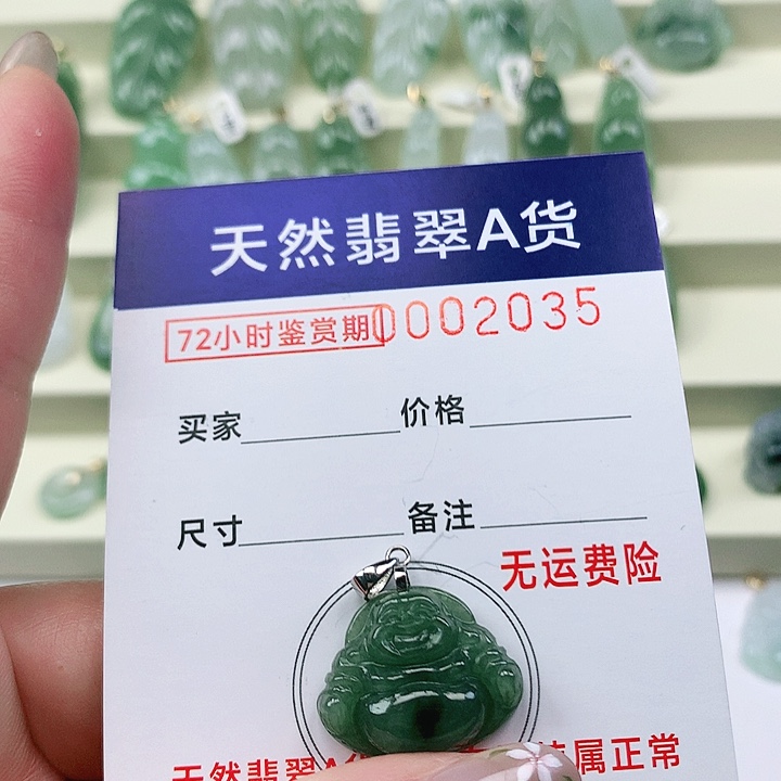 翡翠未镶嵌颈饰吊