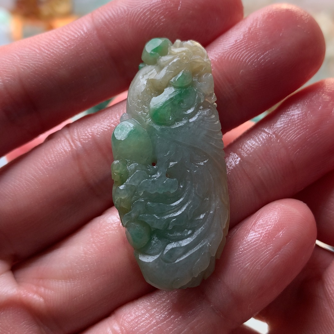 定制翡翠未镶嵌凤凰