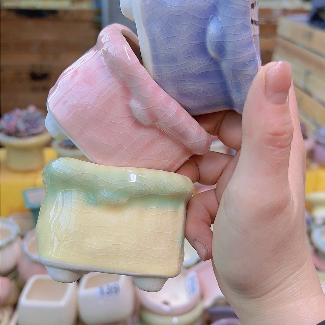 红陶陶瓷花盆当场满12包邮