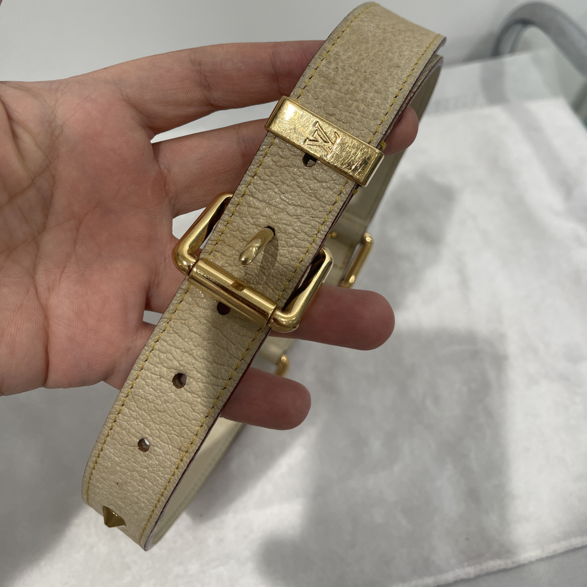 95新 LouisVuitton/路易威登 铆钉女士腰带