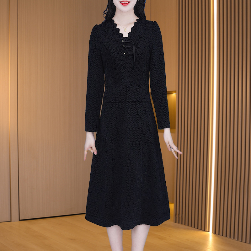 【连衣裙】23947优雅新款气质时尚大气减龄休闲收腰显瘦连衣裙M-3XL