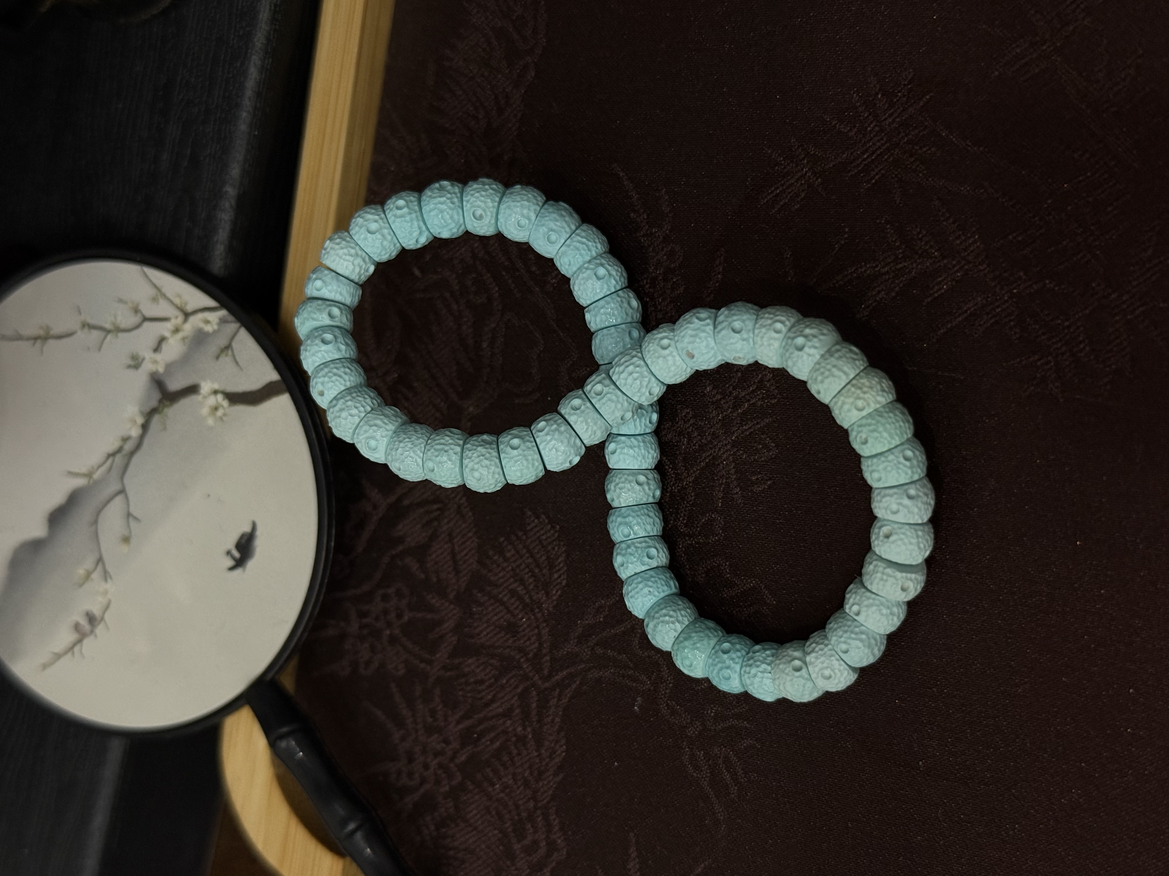 ④原矿绿松石精品大肠单圈尺寸5+，克重8.5价已开