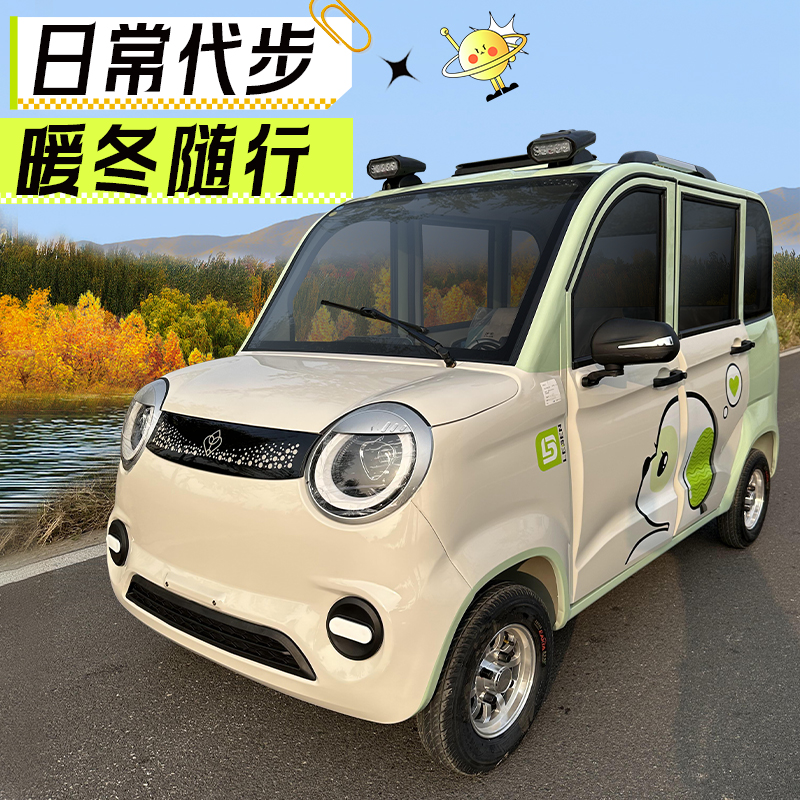 【工厂直销】电动四轮车2025款空调家用女士小型封闭定制代步电瓶车