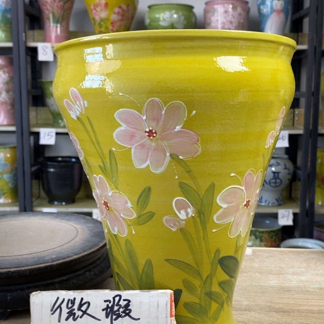 景德镇手工手绘陶瓷花盆