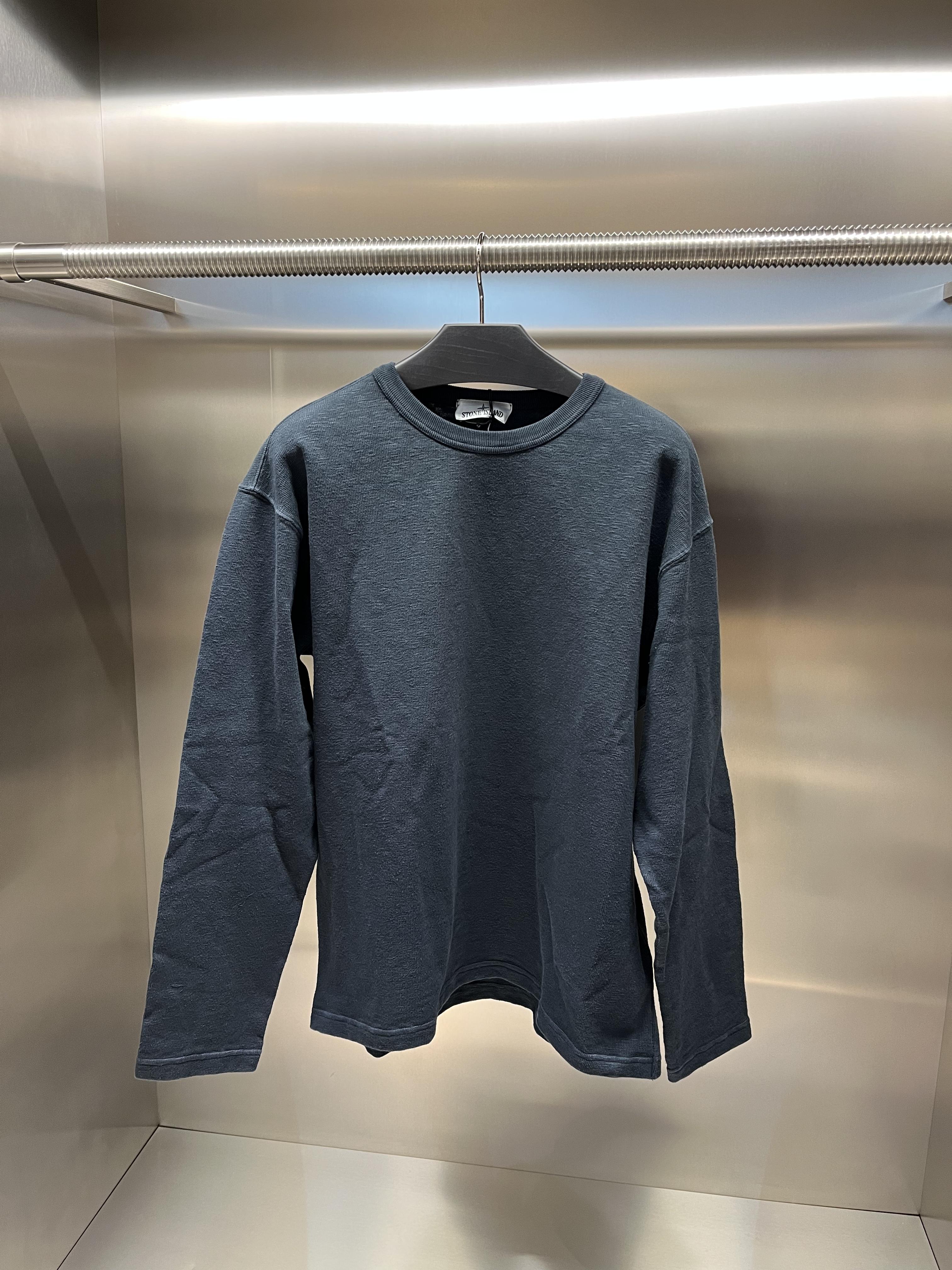 未使用 STONE ISLAND 石头岛FW25棉质水洗做旧长袖T恤2100017