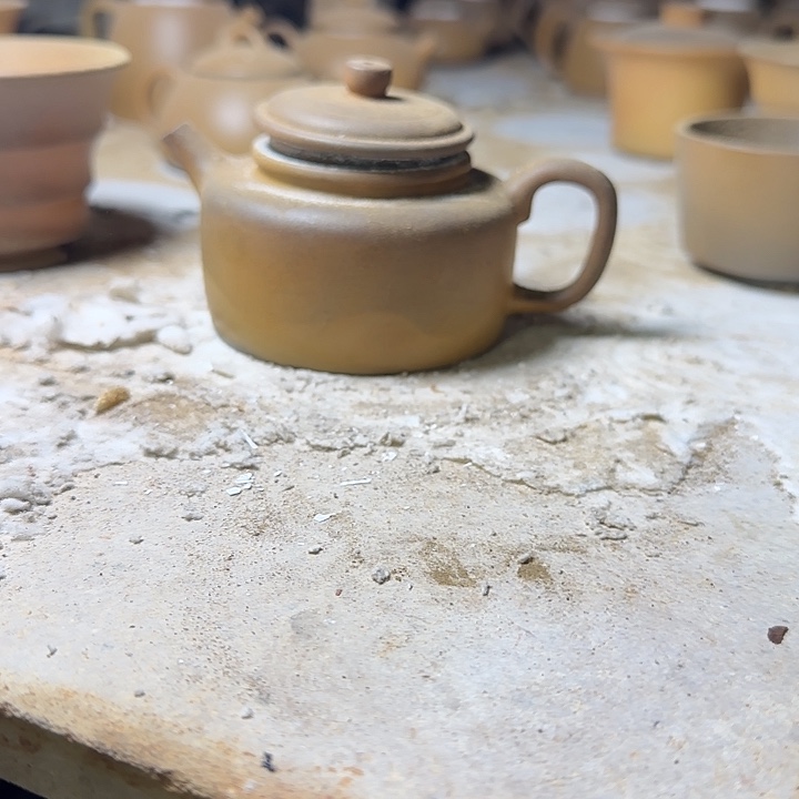 无***言茶壶紫泥坭兴陶龙窑柴烧大寺