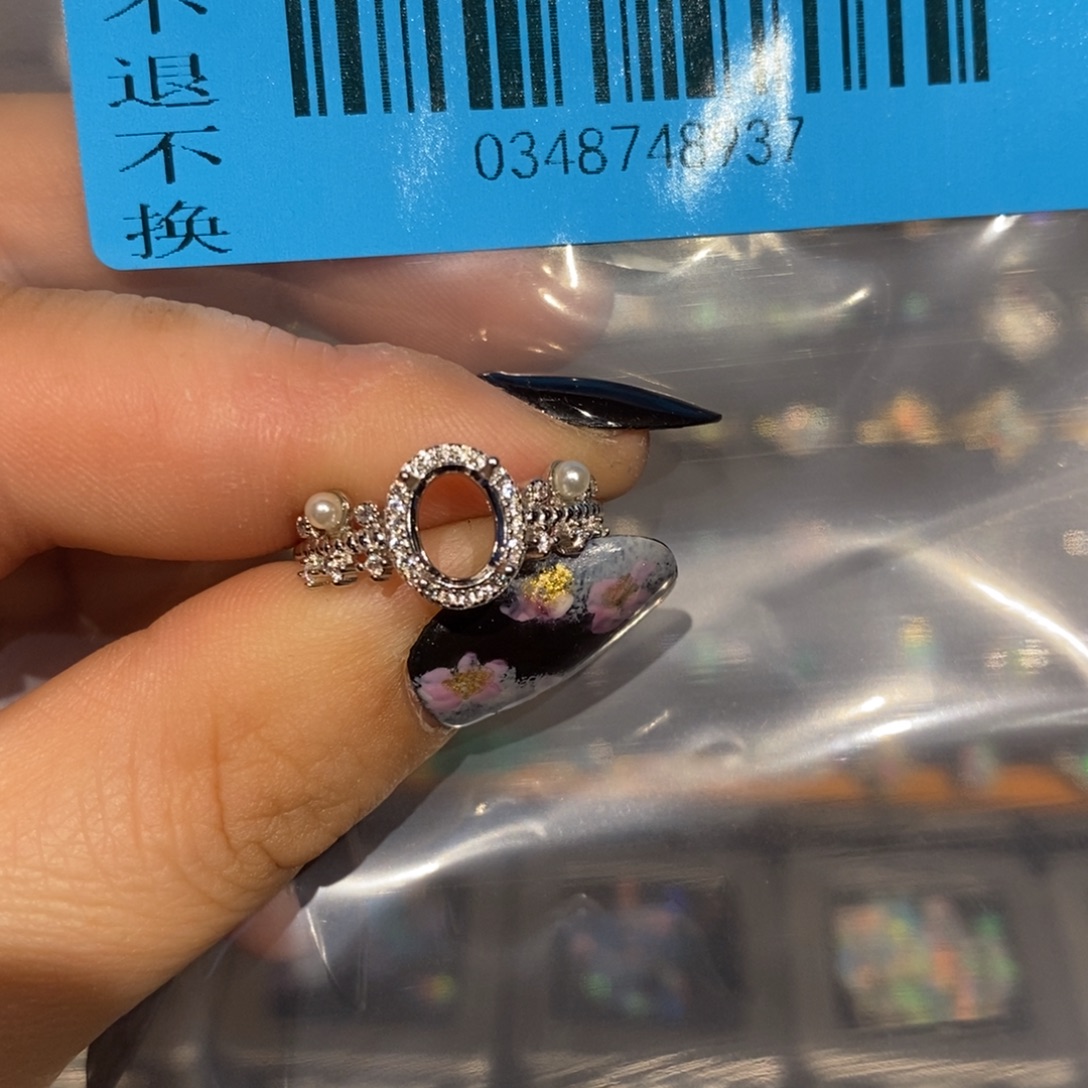 小***苗欧泊银S925镶嵌戒指