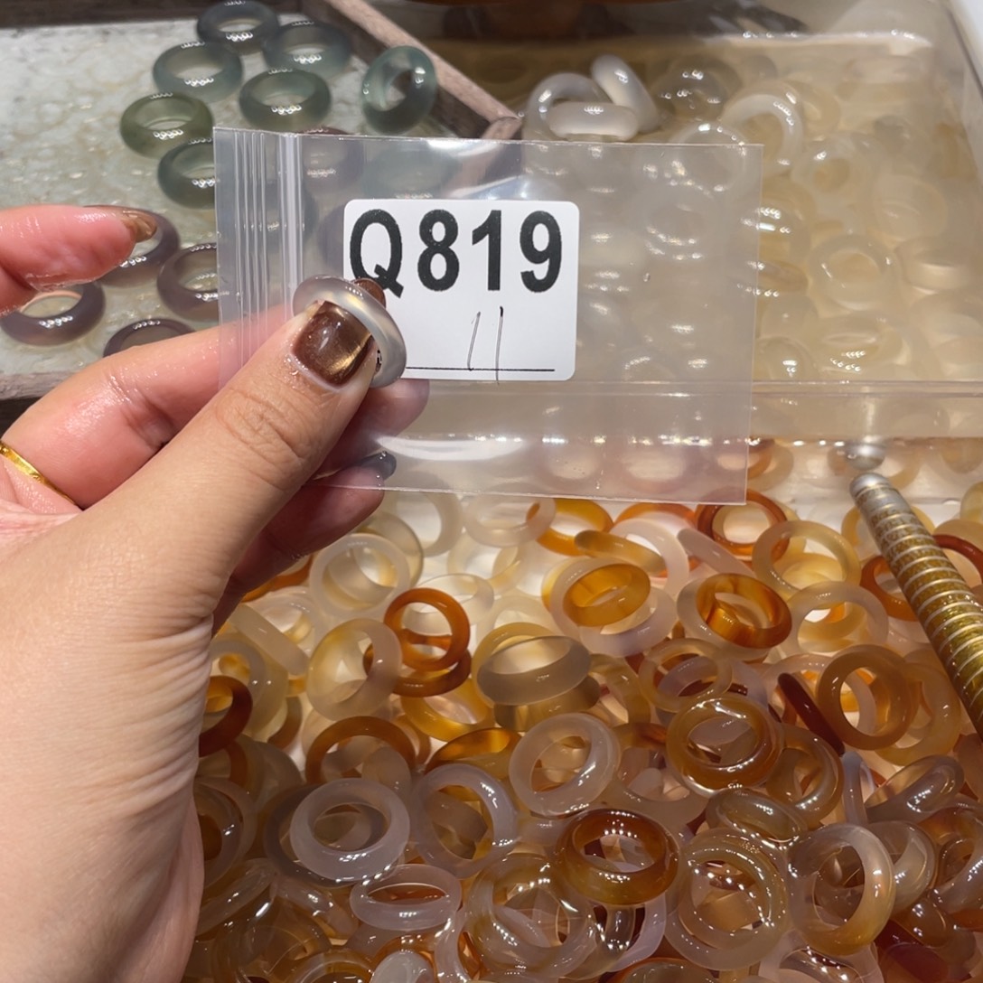 玛瑙/玉髓未镶嵌戒指819