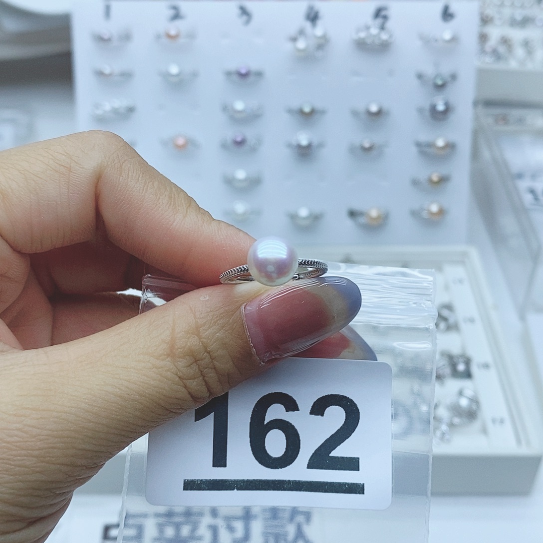 看***切珠宝奇石淡水珍珠银S925镶嵌162
