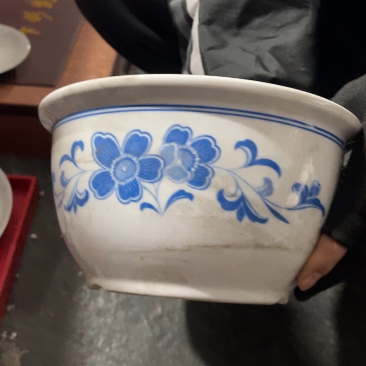 醴陵高温瓷釉下21厘米口微瑕