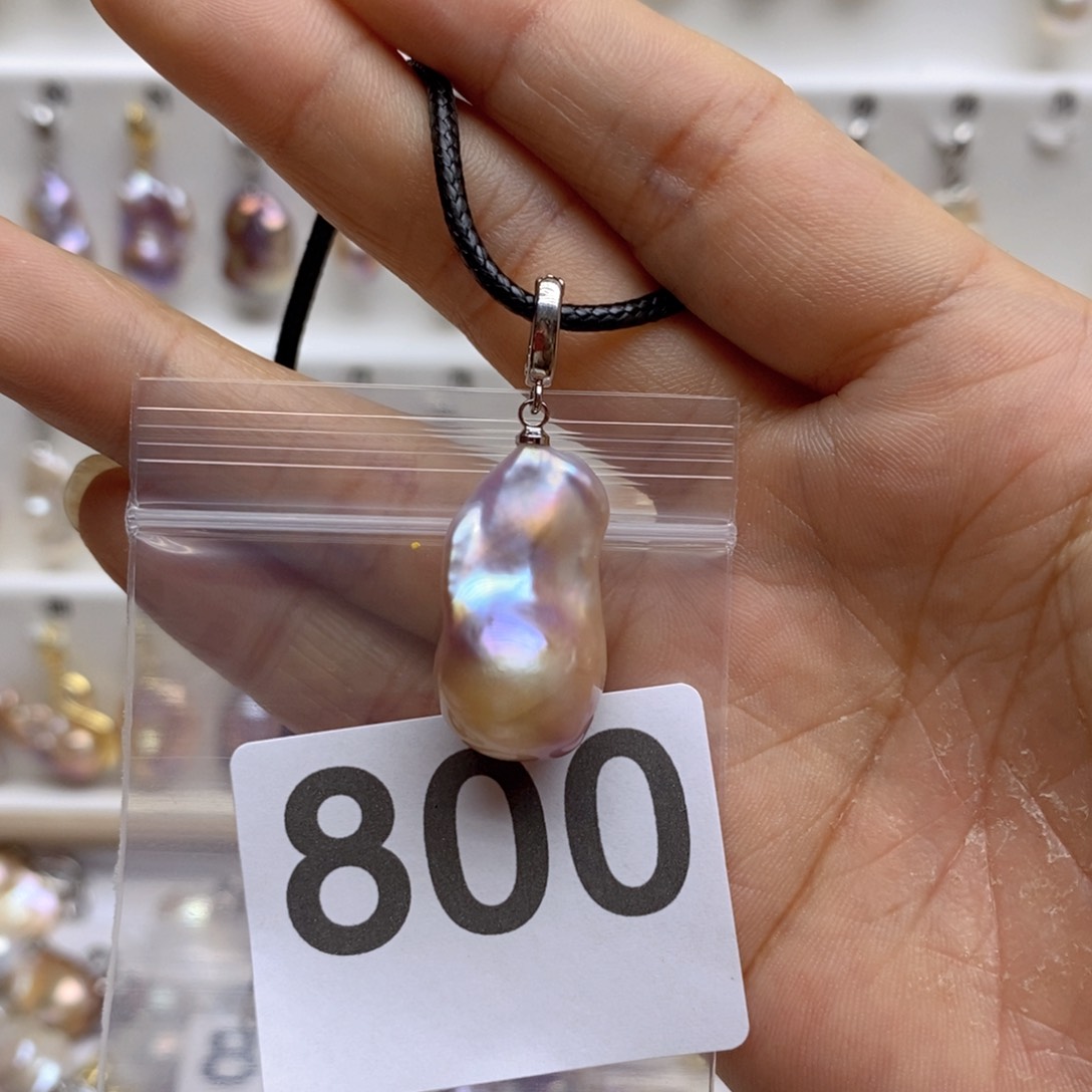 淡水珍珠颈饰银S925镶嵌800