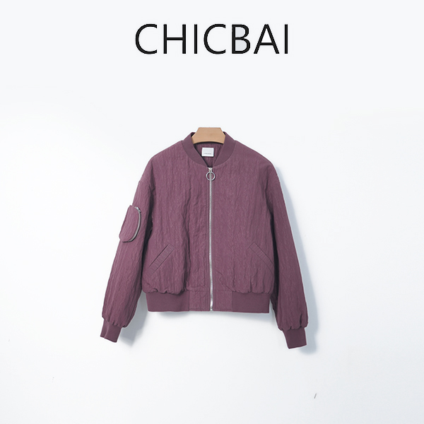 CHICBAI 光泽感金属丝棉棒球服4280C